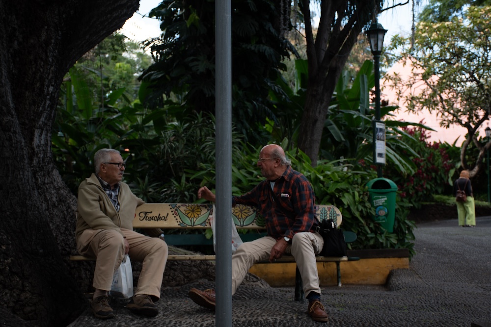 Mannen in park Funchal