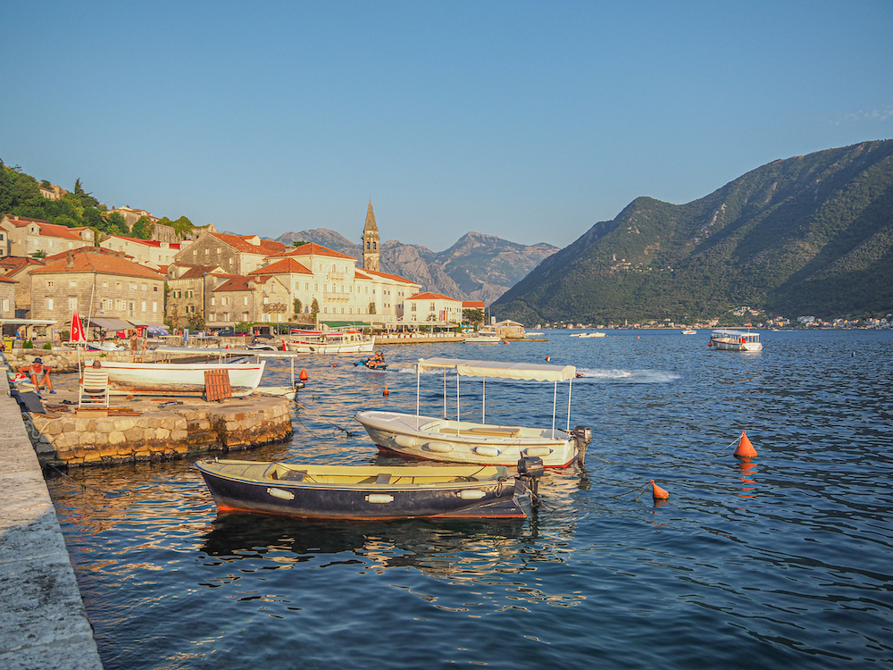 De baai van Perast, Montenegro