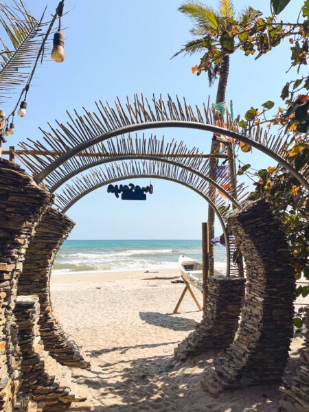Aan het strand Costeño Beach colombia