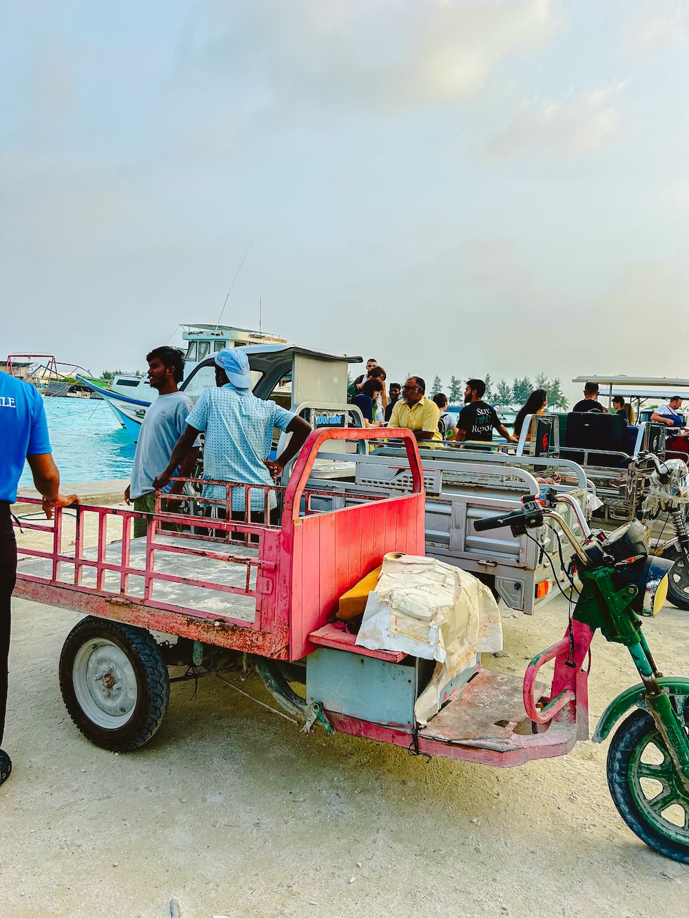 Aankomst haven Dhiffushi