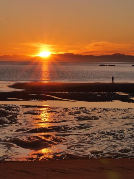 Abel Tasman zonsondergang