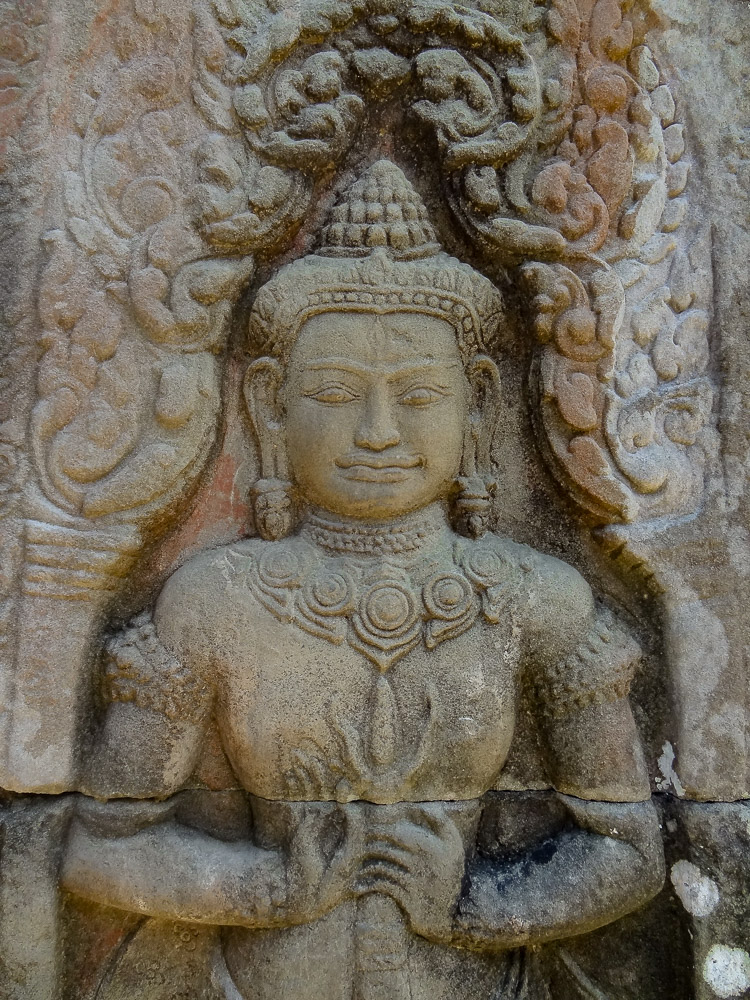 Angkor Wat detail in ruine tempel