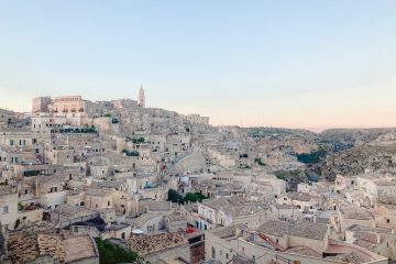 Avondlicht Matera Italië