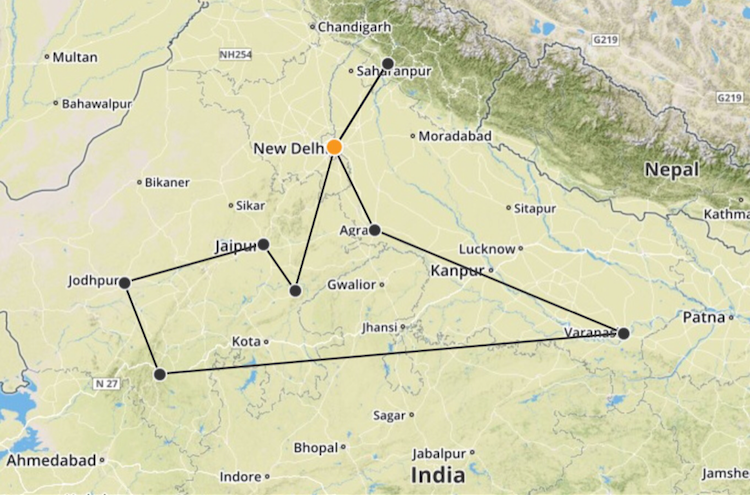 Backpack route India
