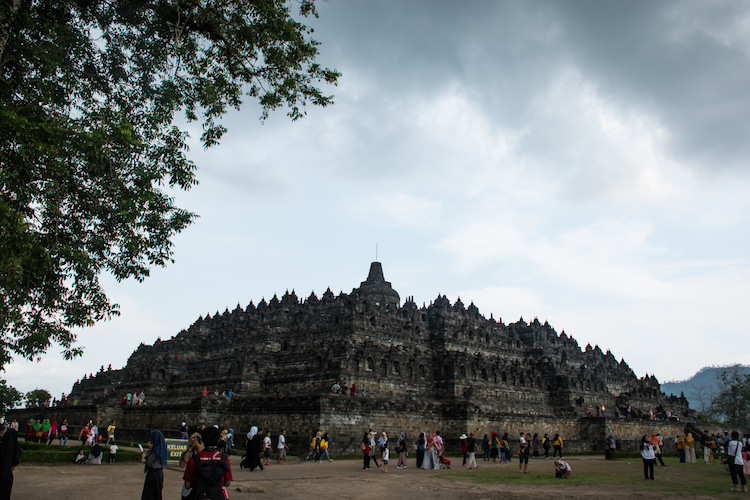 Borobudur drukte tempel yogyakarta