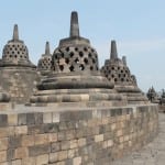 Borobudur stoepas op de top java hoogtepunt