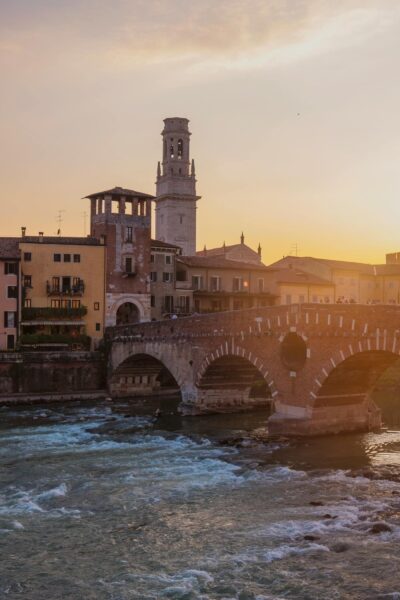 Brug in Veneto, Noord-Italië