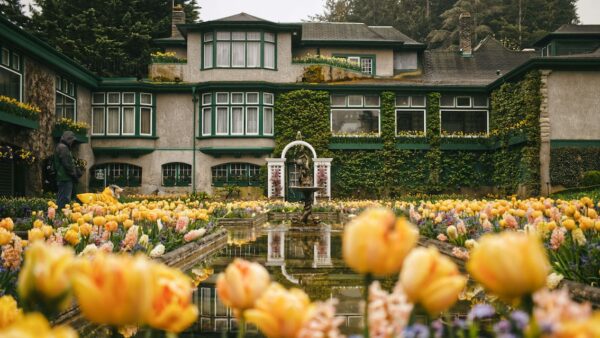 Bloemen tuin in Butchart Gardens