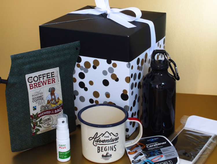 Cadeau voor reiziger en backpacker cadeaubox