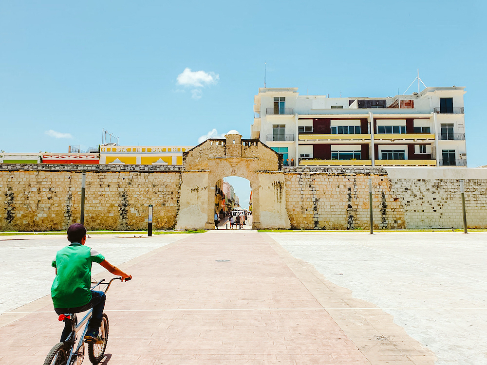 Campeche yucatan mexico muur