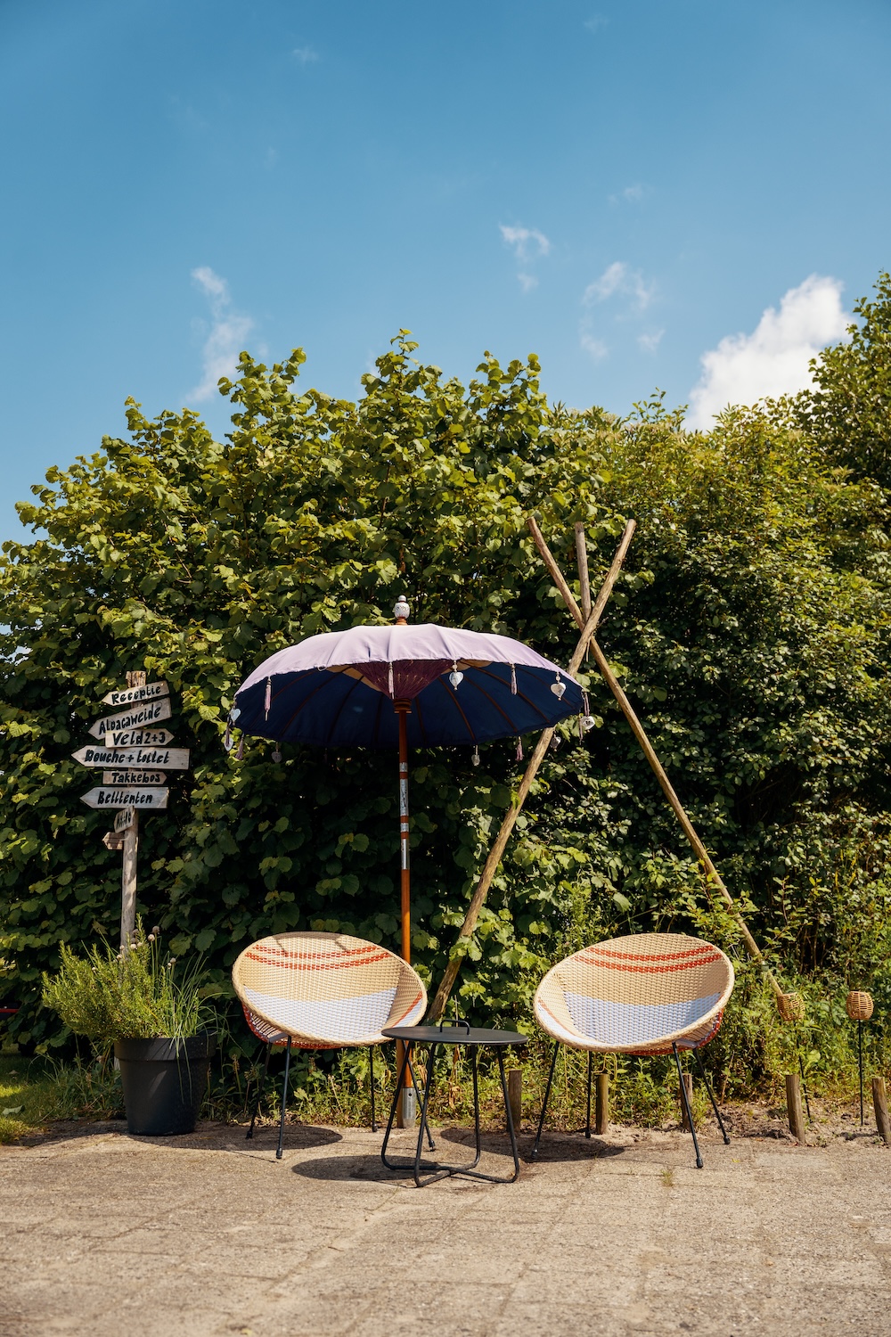 Camping de Houtwal, gezellig zitje