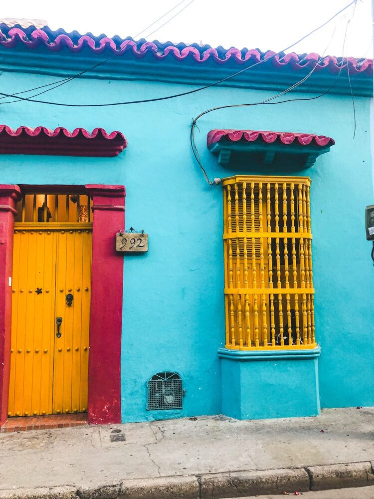Cartagena gekleurde huizen Getsemani