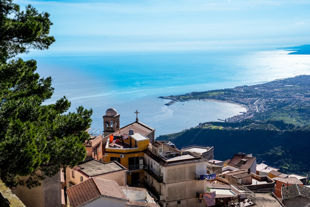 Castello di Mola, uitzicht Taormina