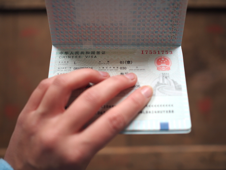 Chinese visa paspoort