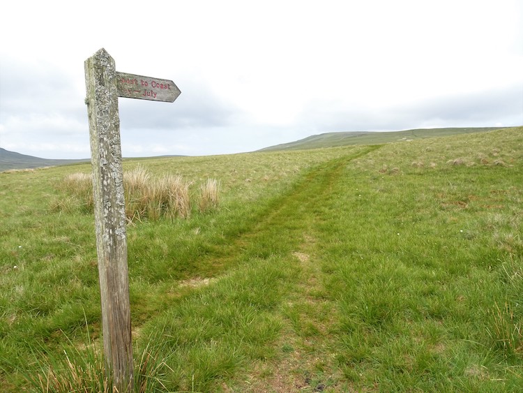 Coast to coast wandeling bordje engeland