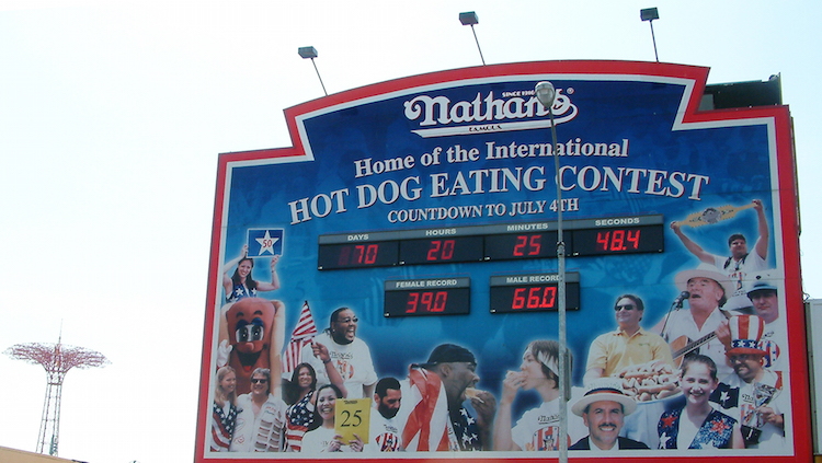 Coney Island nathans hot dog eating contest new york