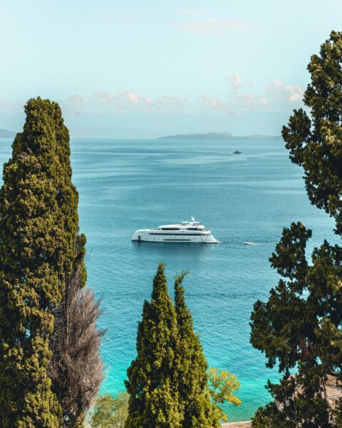 Boot in Ionische zee Corfu