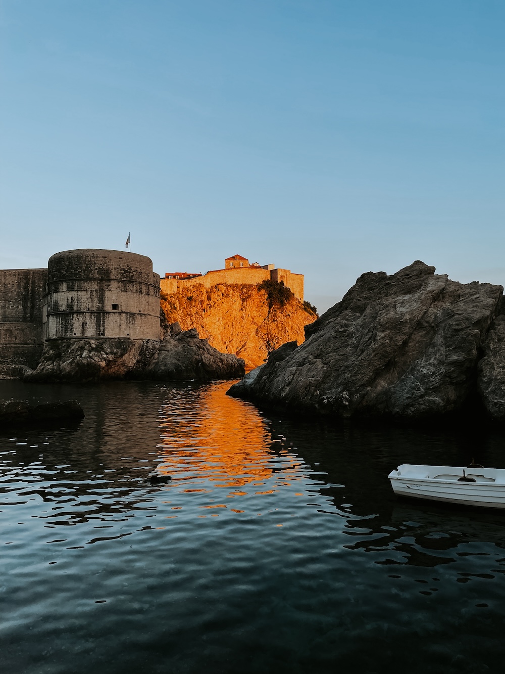 Dubrovnik, fort by golden hour