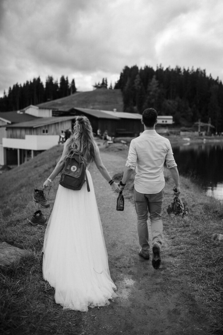 Elopement wedding bruidspaar