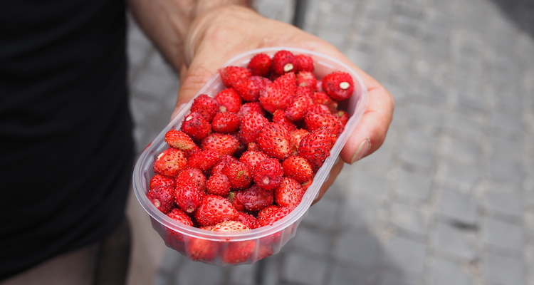 Eten in rome aardbeien