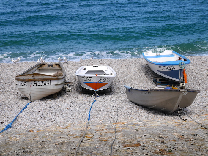 Etretat kust bootjes