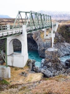 Godafoss waterval brug