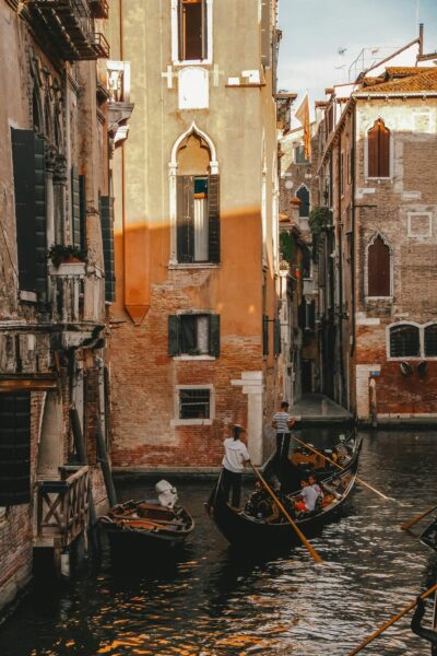 Gondels in Venetië, Noord-Italië