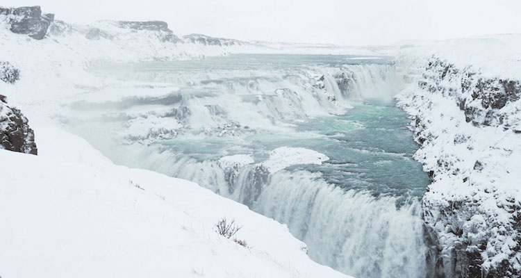 Gullfoss-waterval-IJsland-winter
