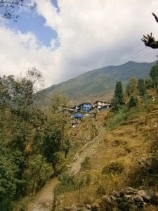 Himalaya trekking nepal voor de boomgrens