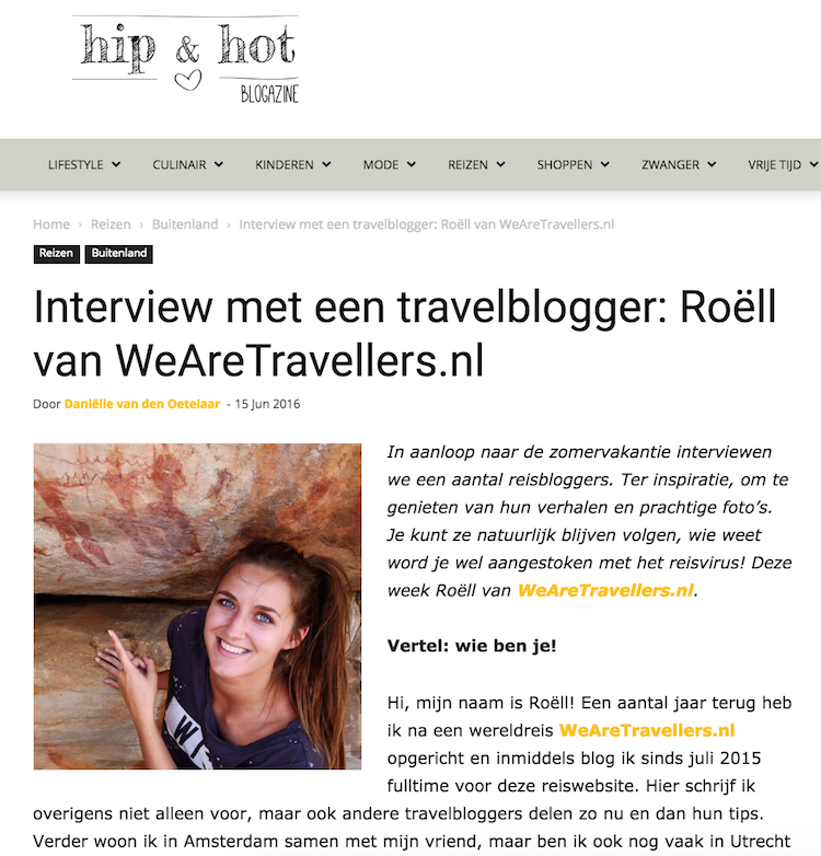 Hip & Hot wearetravellers interview