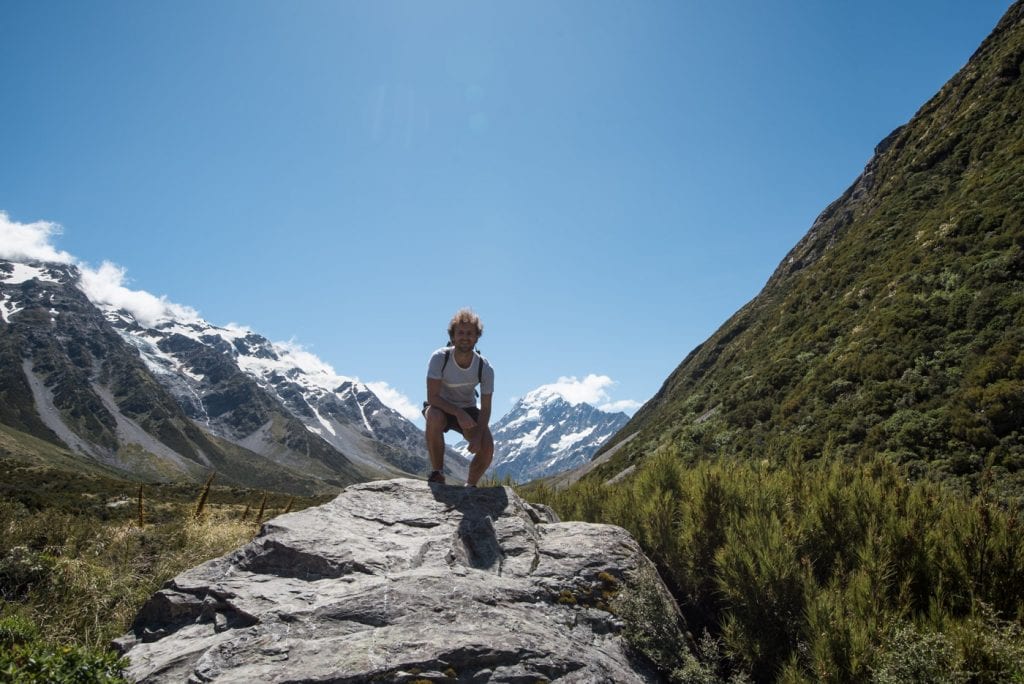Hooker Valley Track Nieuw Zeeland tijdens hike