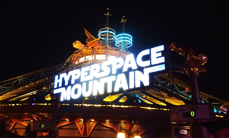 Hyperspace Mountain star wars disneyland