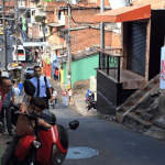In de straten van Medellin colombia