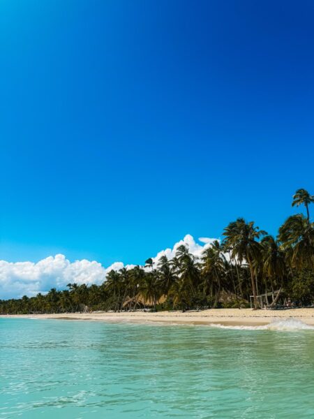 In het water bij Saona Island