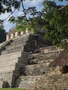 Inscripties palenque tempel mexico