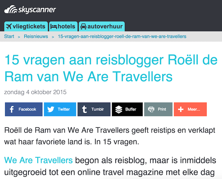 Interview WeAreTravellers skyscanner