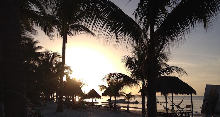 Isla Holbox zonsondergang