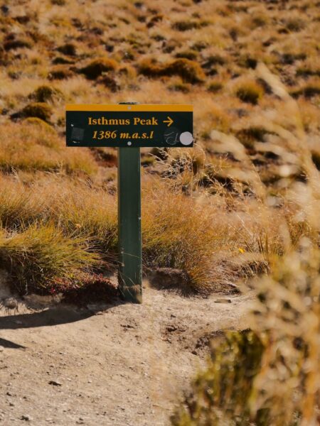 Isthmus peak routebord