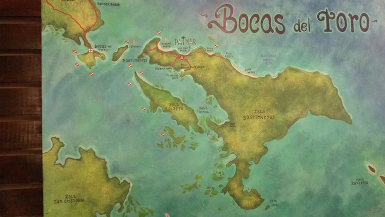 Kaart Bocas del Toro panama