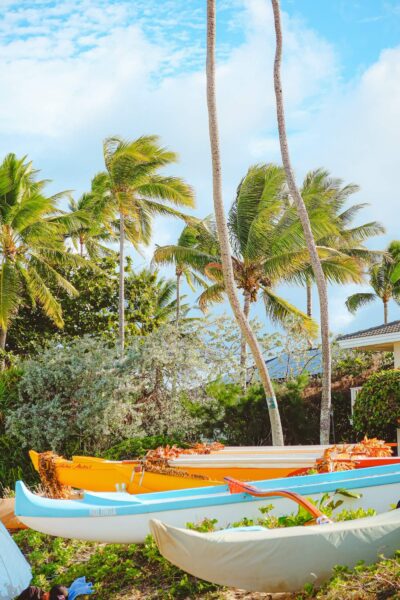 Kajaks op Lanikai Beach