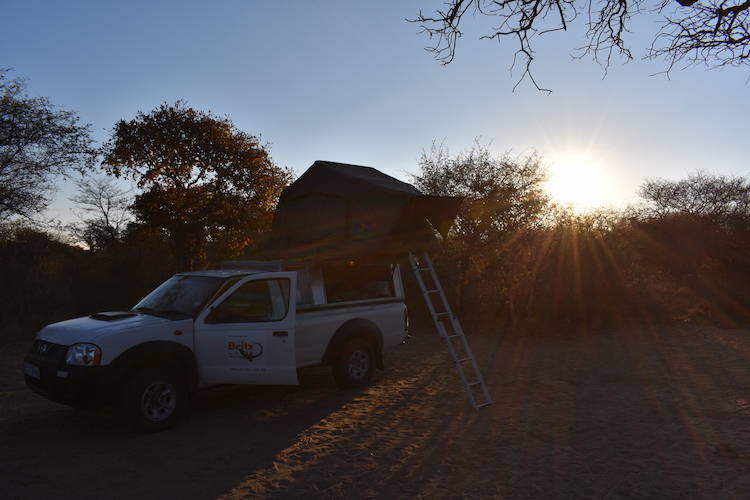 Kamperen in Botswana tijdens backpacken