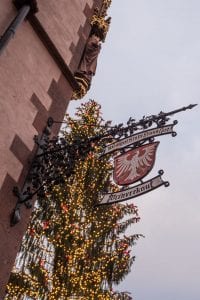 Kerstmarkt in Frankfurt lichtjes