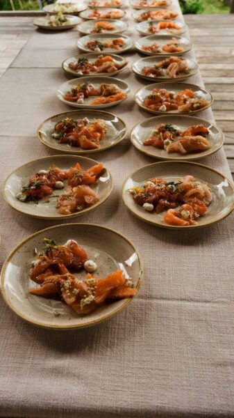 Kookworkshop bordjes met ceviche