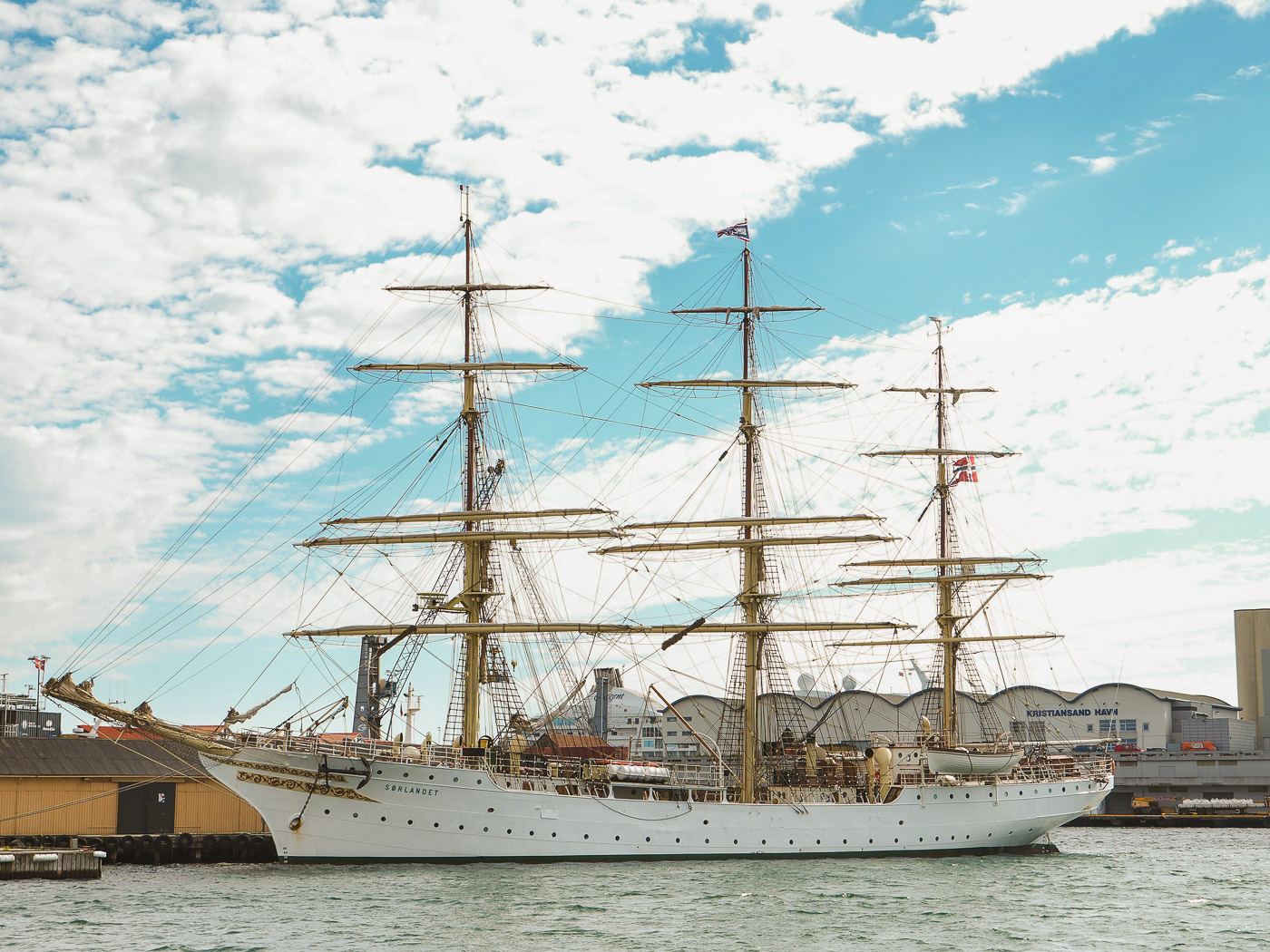 Tall Ship in de haven van Kristiansand