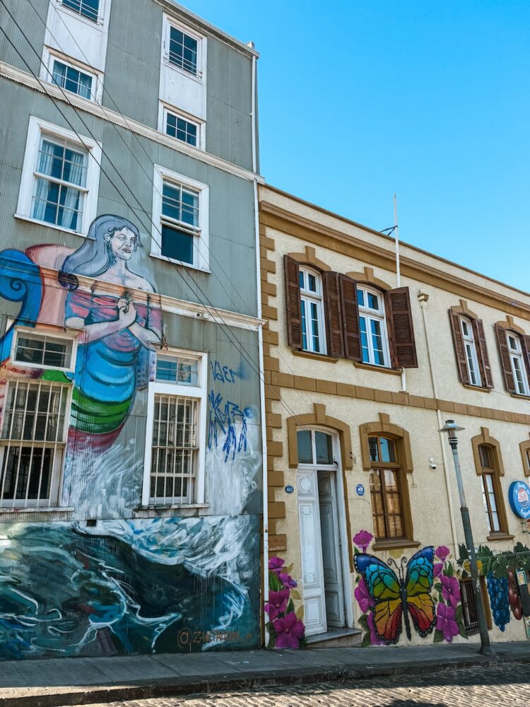 Kunst op huizen Valparaíso
