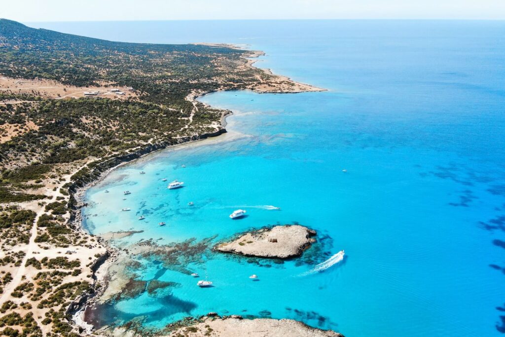 Kustlijn nabij Paphos natuur Cyprus