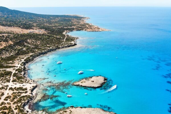 Kustlijn nabij Paphos natuur Cyprus