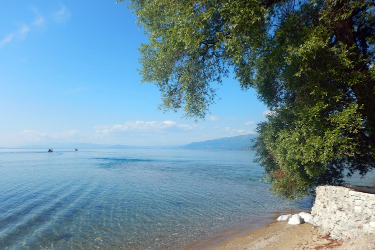 Lake Ohrid uitzicht macedonie