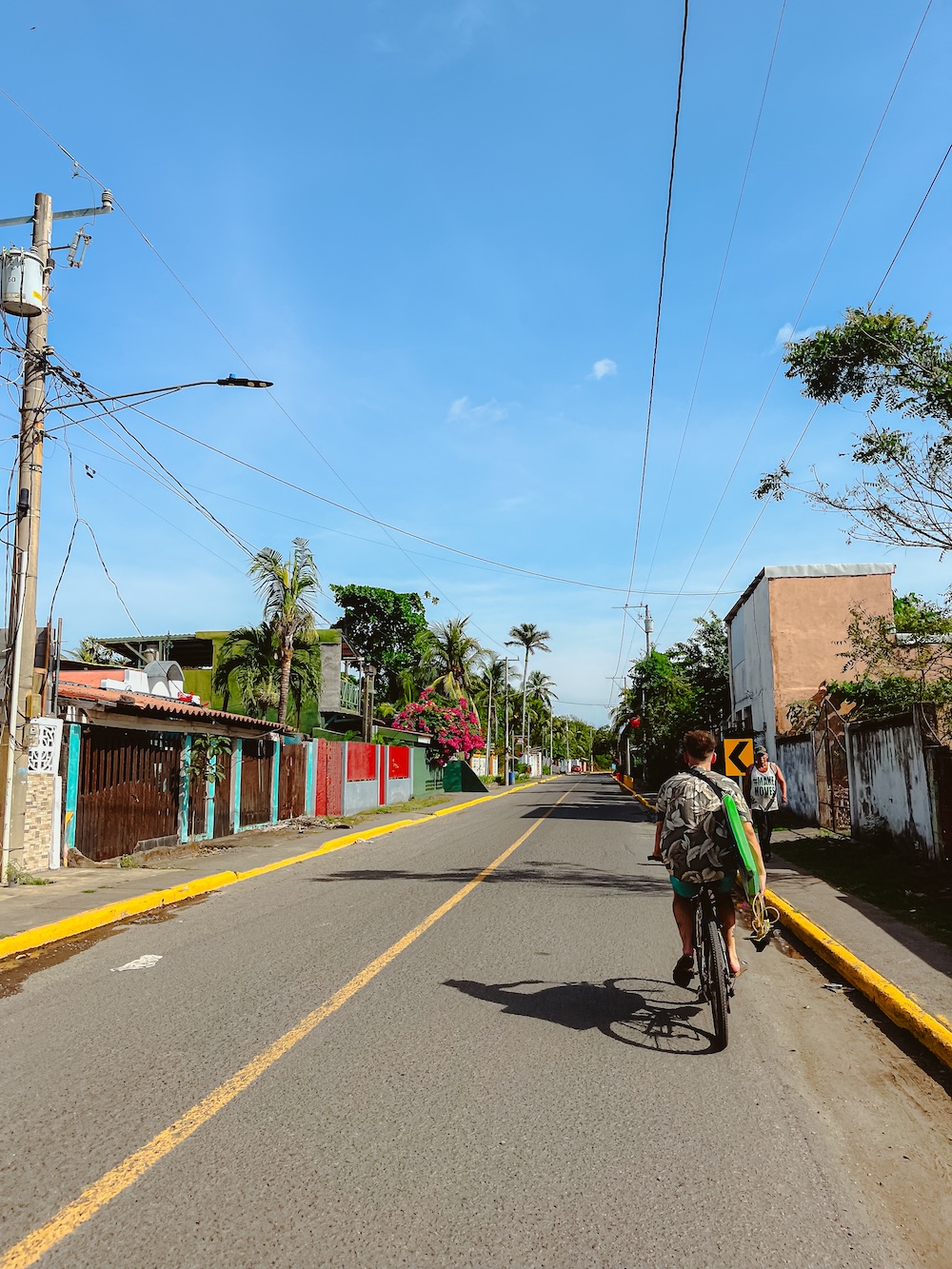Las Peñitas, op de fiets met het bodyboard