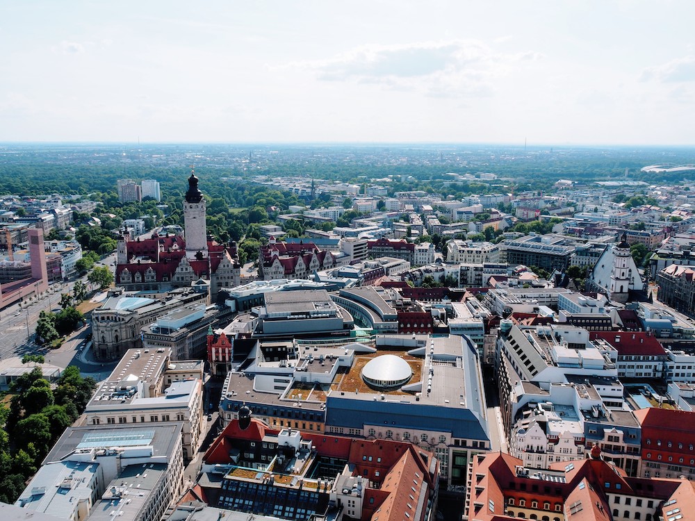 Leipzig uitzicht vanaf universiteit